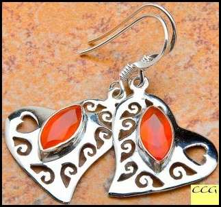 Sterling silver earrings - CARNELIAN - Dreams Collection