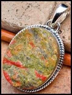 Sterling silver pendant - UNAKITE - Dreams Collection
