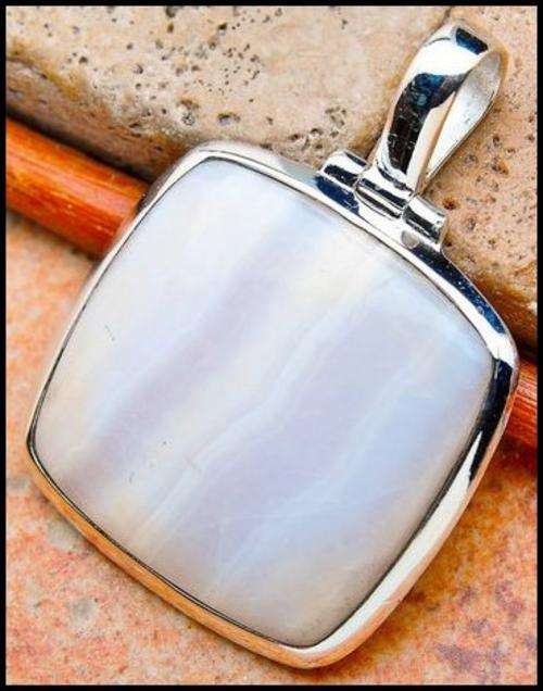Sterling silver pendant - MANGANO CALCITE - Dreams Collection