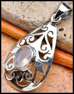 Sterling silver pendant - ROSE QUARTZ - Dreams Collection