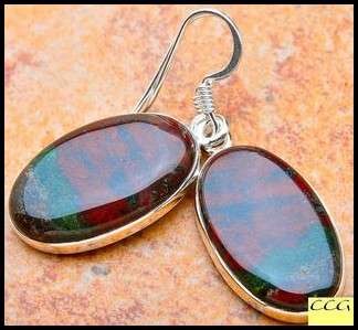 Sterling silver earrings - BLOODSTONE - Dreams Collection