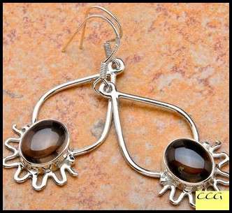 Sterling silver earrings - SMOKY QUARTZ - Dreams Collection
