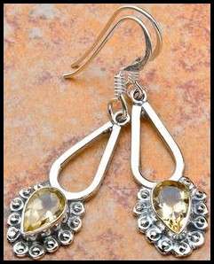Sterling silver earrings - CITRINE - Dreams Collection