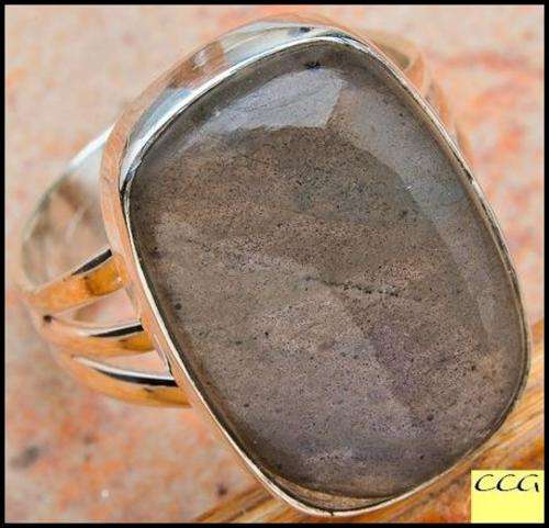 Sterling silver ring - LABRADORITE - Dreams Collection (size 8.75 / Q half to R half)