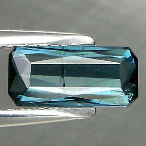 100% Natural INDICOLITE TOURMALINE emerald facet (Mozambique, Africa)