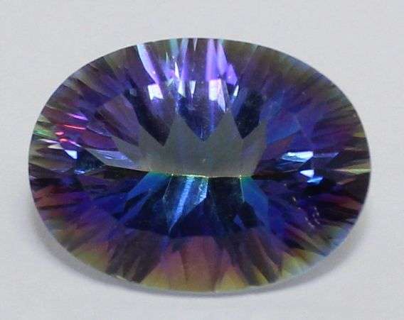 100% Natural 8.85 cts MYSTIC TOPAZ concave oval facet (Brazil/USA)