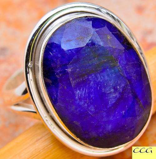 Sterling silver ring - SAPPHIRE - Dreams Collection (size 7.75 / P to Q)
