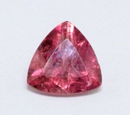 100% Natural 1.15 cts RUBELLITE TOURMALINE trillion facet (Africa)