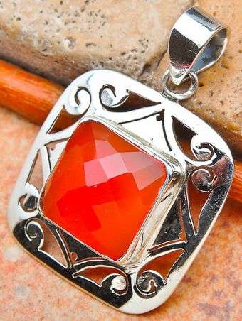Sterling silver pendant - CARNELIAN - Dreams Collection