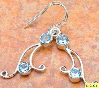 Sterling silver earrings - BLUE TOPAZ - Dreams Collection