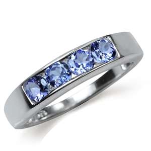 Sterling Silver ring - Natural TANZANITE (size 8 / Q)