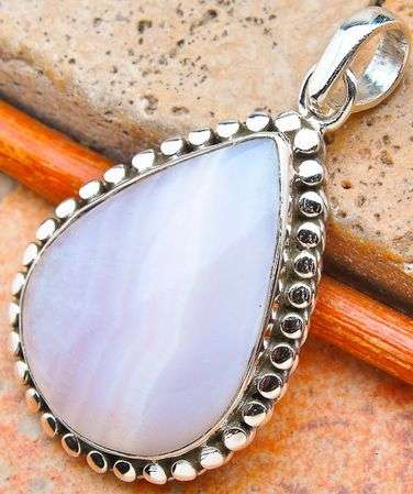 Sterling silver pendant - MANGANO CALCITE - Dreams Collection