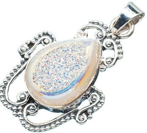 Sterling silver pendant - TITANIUM DRUZY - Dreams Collection
