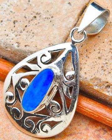 Sterling silver pendant - FIRE OPAL - Dreams Collection