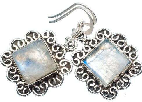 Sterling silver earrings - RAINBOW MOONSTONE - Dreams Collection