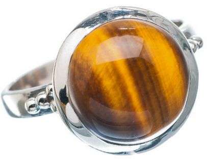 Sterling silver ring - TIGERS EYE - Dreams Collection (size 8.25 / Q to Q half)