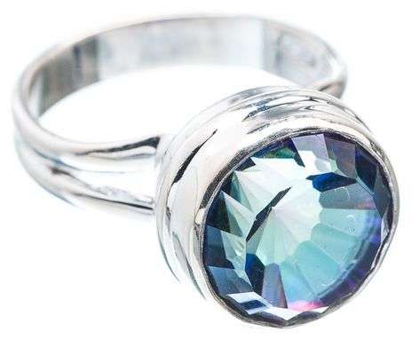 Sterling silver ring - BLUE MYSTIC TOPAZ - Dreams Collection (size 9 / R half)