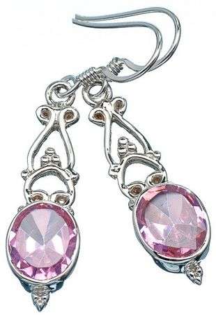 Sterling silver earrings - PINK QUARTZ - Dreams Collection