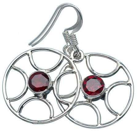 Sterling silver earrings - GARNET - Dreams Collection