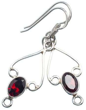 Sterling silver earrings - GARNET - Dreams Collection