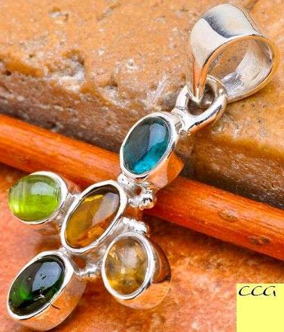 Sterling silver pendant - TOURMALINE - Dreams Collection