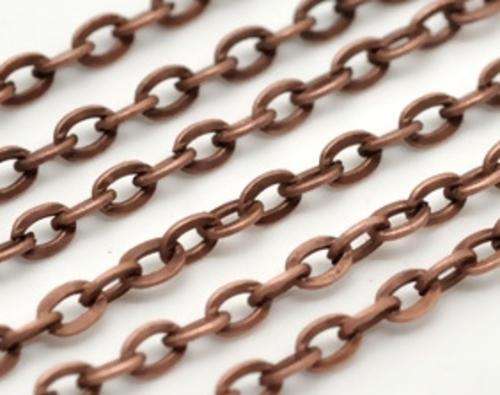 CHAIN Antique Copper NF 4x3mm cable (1 metre)