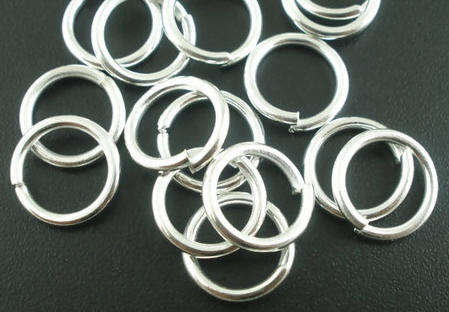 12mm JUMP RINGS Silver Plated NF (8 pieces)