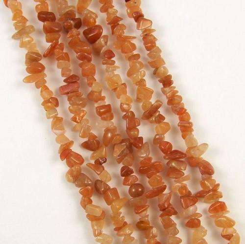 Natural AVENTURINE RED chipstrand +-90cm