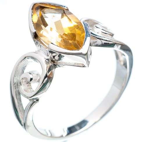 Sterling silver ring - CITRINE - Dreams Collection (size 9 / R half)