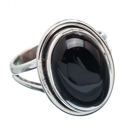 Sterling silver ring - ONYX - Dreams Collection (size 5.75 / L to M)