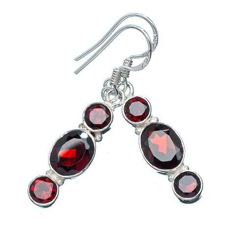 Sterling silver earrings - GARNET - Dreams Collection