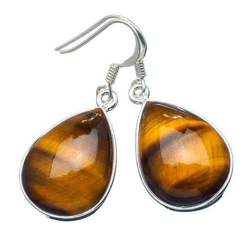 Sterling silver earrings - TIGER EYE - Dreams Collection