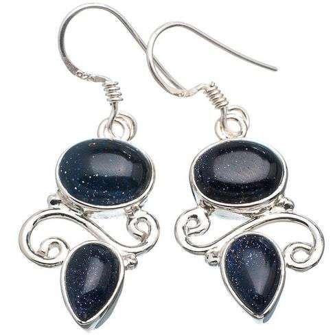 Sterling silver earrings - BLUE GOLDSTONE - Dreams Collection