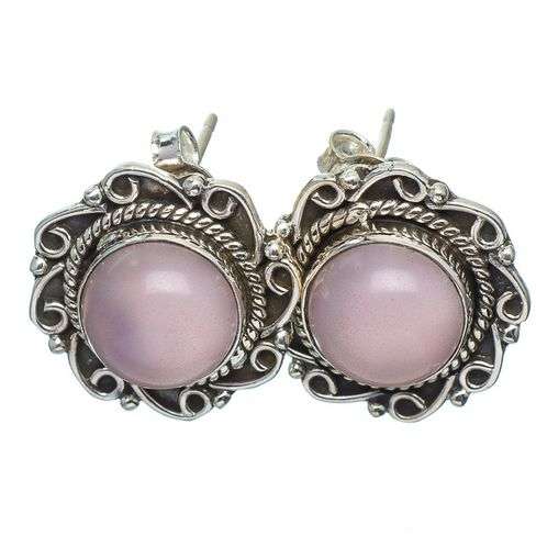 Sterling silver earrings - ROSE QUARTZ - Dreams Collection