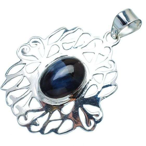 Sterling silver pendant - BLUE TIGER EYE - Dreams Collection