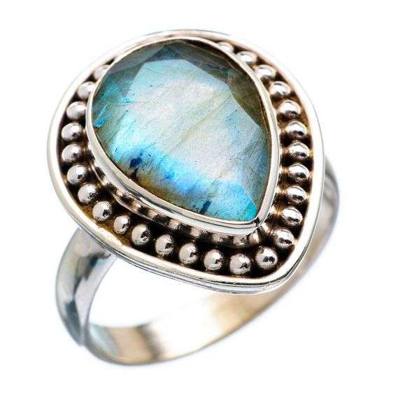 Sterling silver ring - LABRADORITE - Dreams Collection (size 7.25 / O to P)