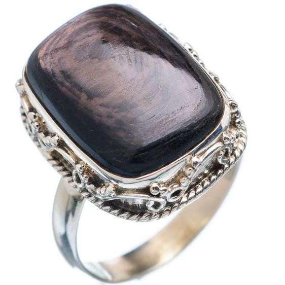 Sterling silver ring - HYPERSTHENE - Dreams Collection (size 8.25 / Q to Q half)