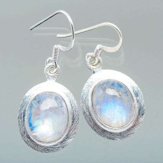 Sterling silver earrings - RAINBOW MOONSTONE - Dreams Collection