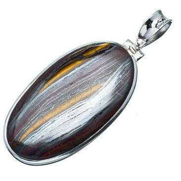 Sterling silver pendant - TIGER IRON - Dreams Collection