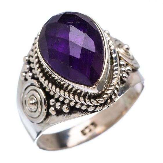 Sterling silver ring - AMETHYST - Dreams Collection (size 9.25 / R half to S half)