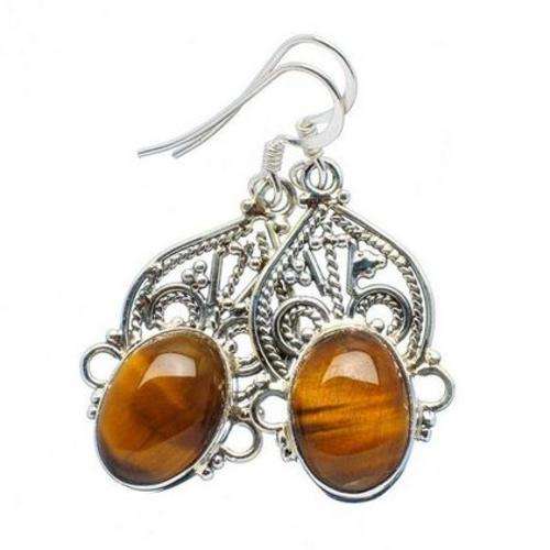 Sterling silver earrings - TIGER EYE - Dreams Collection