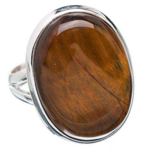 Sterling silver ring - TIGERS EYE - Dreams Collection (size 8 / Q)