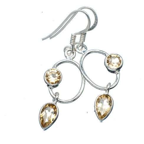 Sterling silver earrings - CITRINE - Dreams Collection