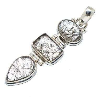 Sterling silver pendant - TOURMALINATED QUARTZ - Dreams Collection