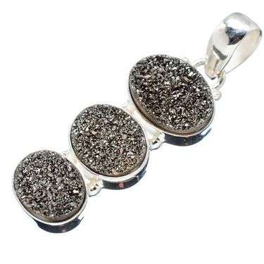 Sterling silver pendant - PYRITE DRUZY - Dreams Collection