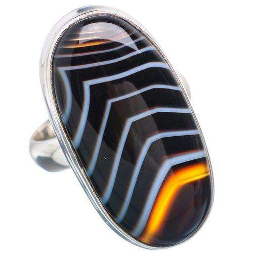Sterling silver ring - BOTSWANA AGATE - Dreams Collection (size 5.25 / J half to L)