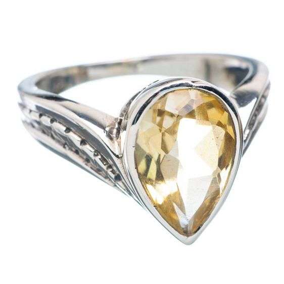 Sterling silver ring - CITRINE - Dreams Collection (size 7.5 / P)