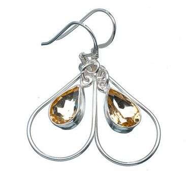 Sterling silver earrings - CITRINE - Dreams Collection
