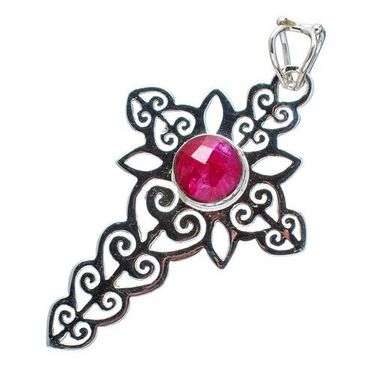 Sterling silver pendant - RUBY - Dreams Collection