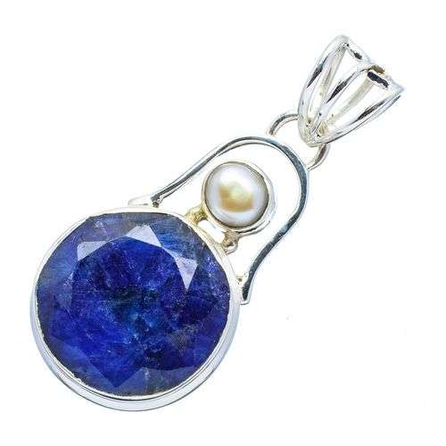 Sterling silver pendant - SAPPHIRE & PEARL - Dreams Collection